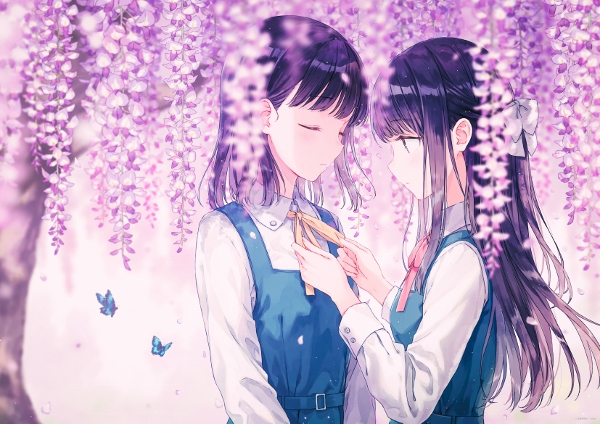 絵師100人展 08」A3クリアポスター Hiten「Wisteria」 :: flagments